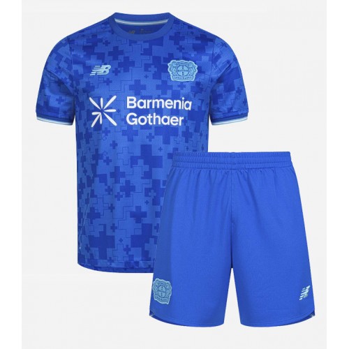 Stroje piłkarskie Bayer Leverkusen Koszulka Trzeciej dla dzieci 2025-26 Krótki Rękaw (+ szorty)